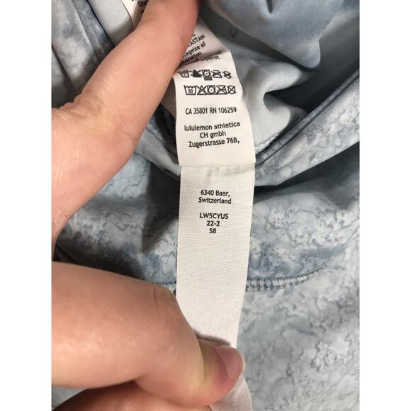 Lululemon Womens Fast & Free Legging Tight 12 Blue Fog Water Athleisure - Picture 11 of 13